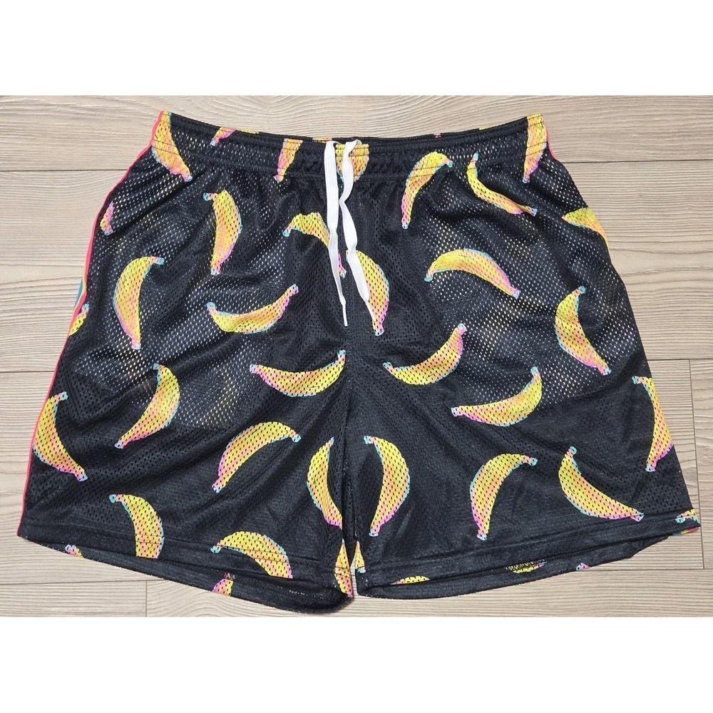 Chubbies Mesh Banana Gym Shorts Mens Large 5.5" Inseam Savannah Drawstring
